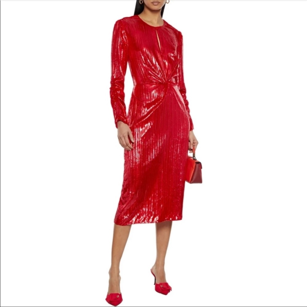 DIANE VON FURSTENBERG
Mallory Lucido Velvet Dress In Sindoor